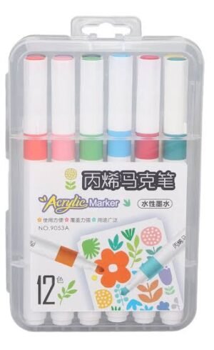 Marcadores de Acrilico "Acrilic Markers" 12 piezas
