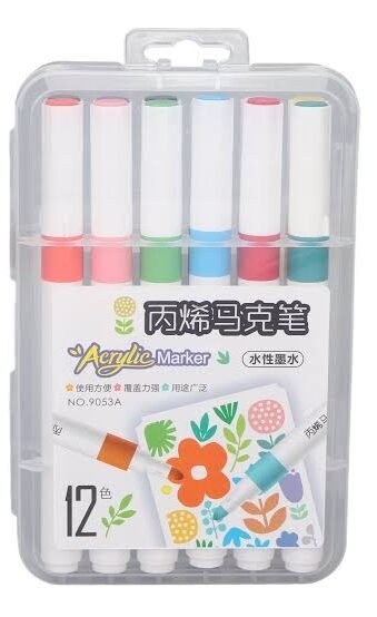 Marcadores de Acrilico "Acrilic Markers" 12 piezas